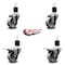 Service Caster 3'' Semi Steel Swivel 1-7/8'' Expanding Stem Caster Set 2 Total Lock Brakes, 4PK SCC-EXTTL20S314-SSS-2-S-2-178 - alternate 3